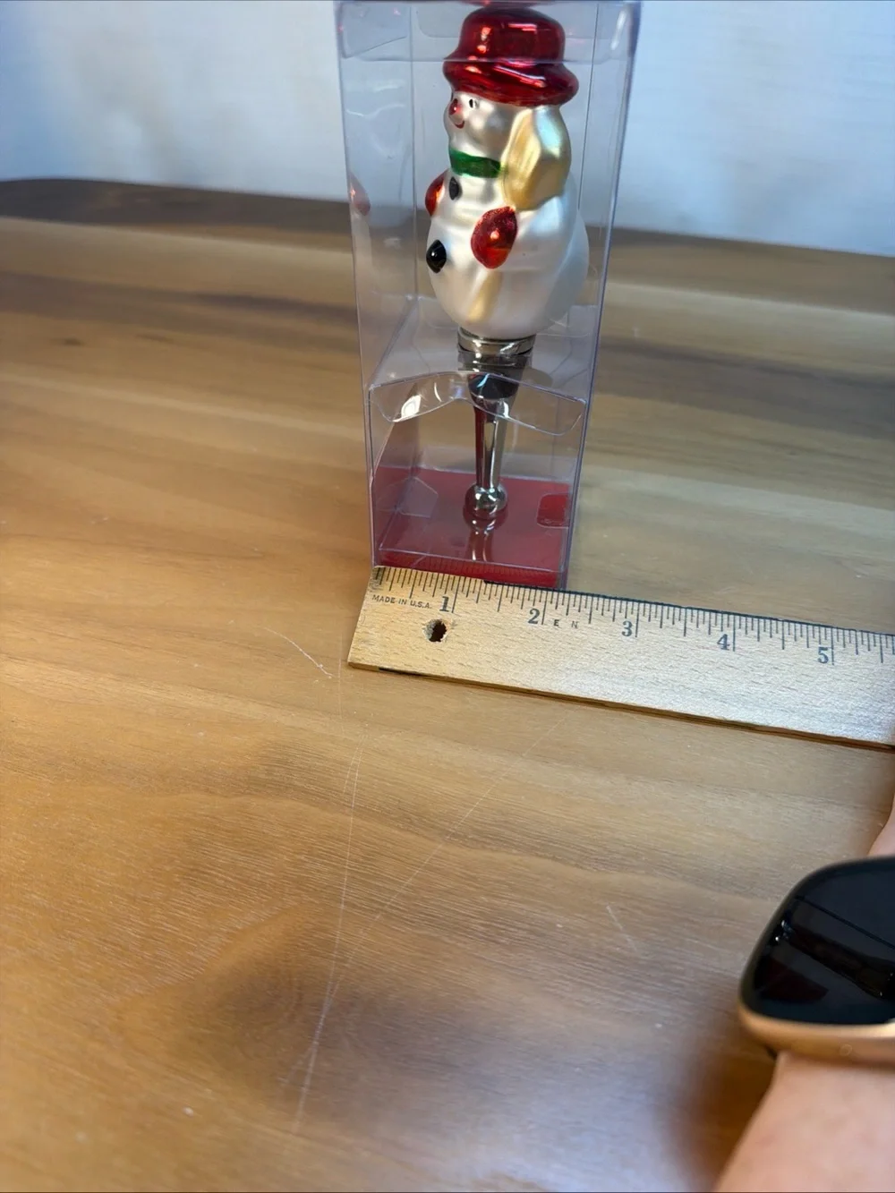 New Pier 1 Imports Christmas Snowman Wine Bottle Stopper Night Bar Decor
